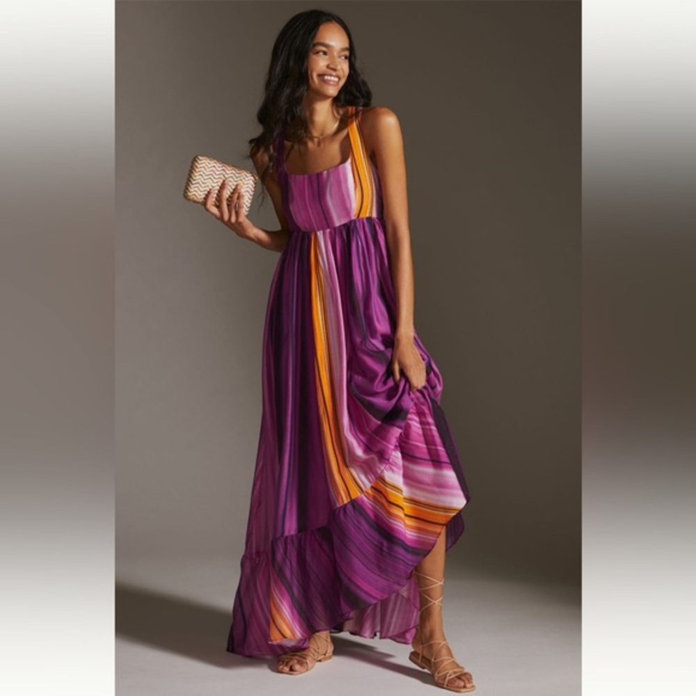 Anthropologie Nikita Mhaisalkar Square-Neck Maxi Dress size8